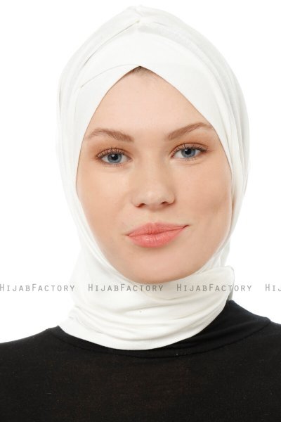 Isra Cross - Hijab One-Piece Viscosa Creme