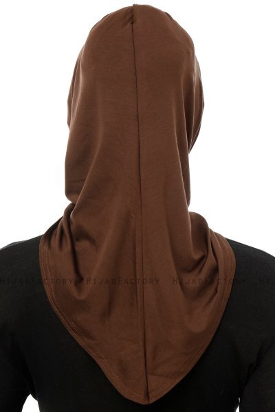 Isra Cross - Hijab One-Piece Viscosa Marrone