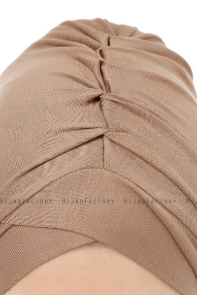 Isra Cross - Hijab One-Piece Viscosa Taupe Scuro