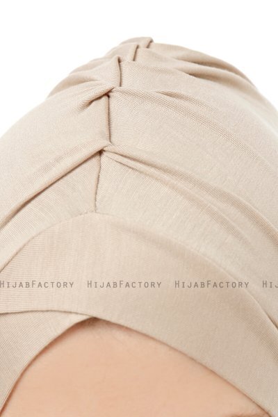 Isra Cross - Hijab One-Piece Viscosa Taupe Chiaro
