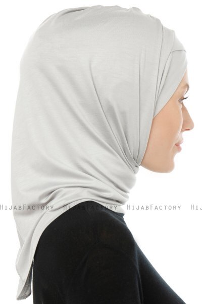 Isra Cross - Hijab One-Piece Viscosa Grigio Chiaro