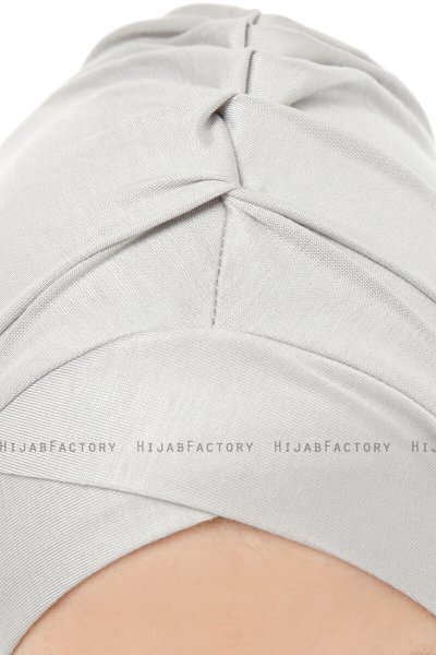 Isra Cross - Hijab One-Piece Viscosa Grigio Chiaro