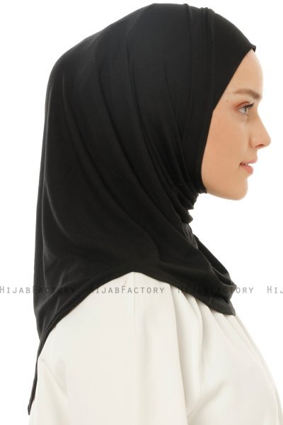 Hanfendy Plain Logo - Hijab One-Piece Nero