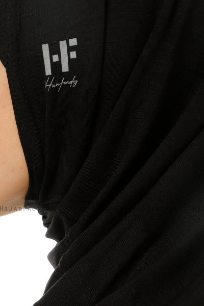 Hanfendy Plain Logo - Hijab One-Piece Nero