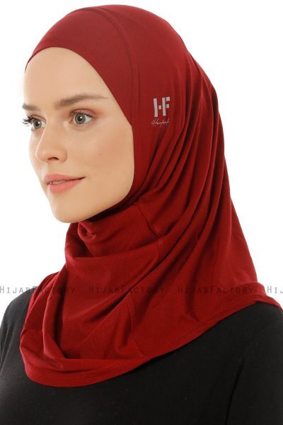 Hanfendy Plain Logo - Hijab One-Piece Bordò