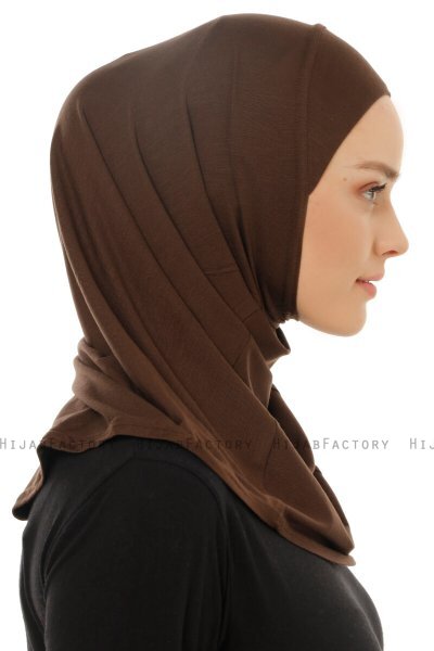 Hanfendy Plain Logo - Hijab One-Piece Marrone