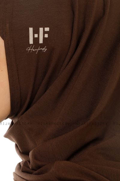 Hanfendy Plain Logo - Hijab One-Piece Marrone