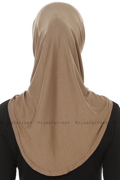 Hanfendy Plain Logo - Hijab One-Piece Taupe Scuro
