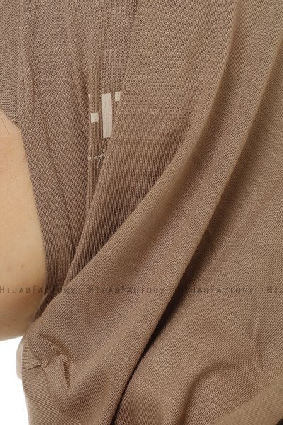 Hanfendy Plain Logo - Hijab One-Piece Taupe Scuro