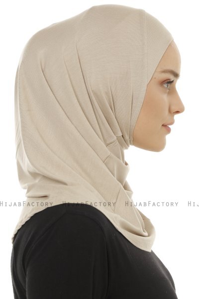 Hanfendy Plain Logo - Hijab One-Piece Taupe Chiaro