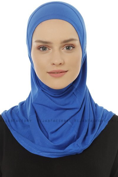 Hanfendy Plain Logo - Hijab One-Piece Blu