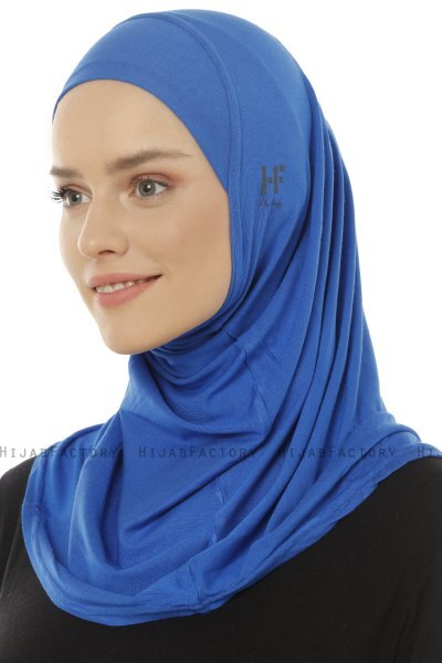 Hanfendy Plain Logo - Hijab One-Piece Blu