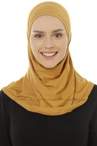 Hanfendy Plain Logo - Hijab One-Piece Mostarda