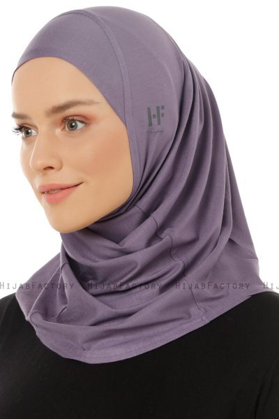 Hanfendy Plain Logo - Hijab One-Piece Viola Scuro