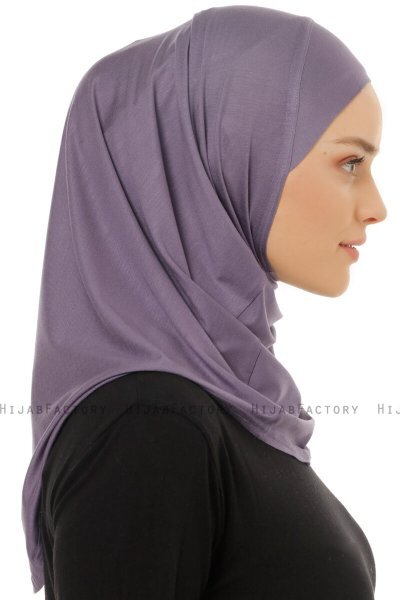 Hanfendy Plain Logo - Hijab One-Piece Viola Scuro
