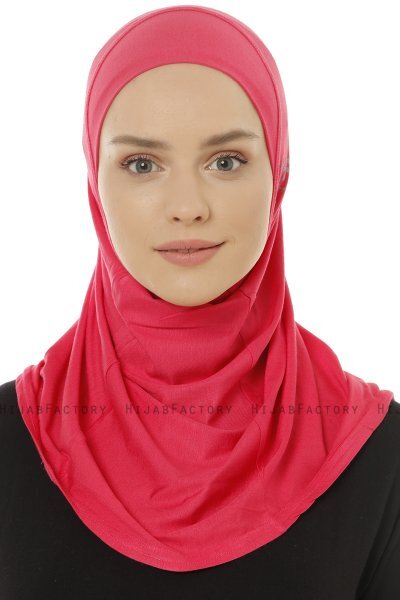 Hanfendy Plain Logo - Hijab One-Piece Fucsia