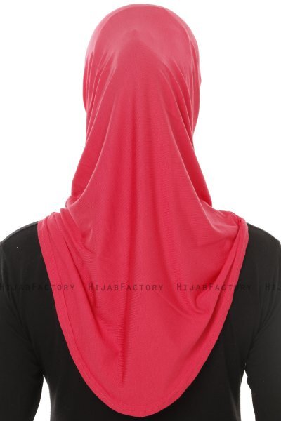 Hanfendy Plain Logo - Hijab One-Piece Fucsia