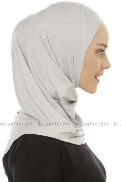 Hanfendy Plain Logo - Hijab One-Piece Grigio Chiaro
