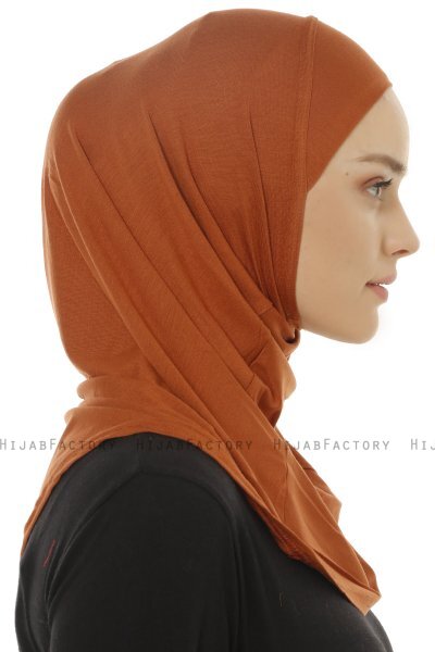 Hanfendy Plain Logo - Hijab One-Piece Rosso Mattone
