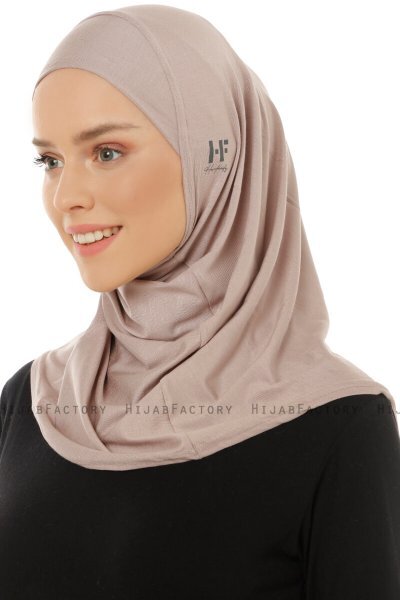 Hanfendy Plain Logo - Hijab One-Piece Grigio Pietra