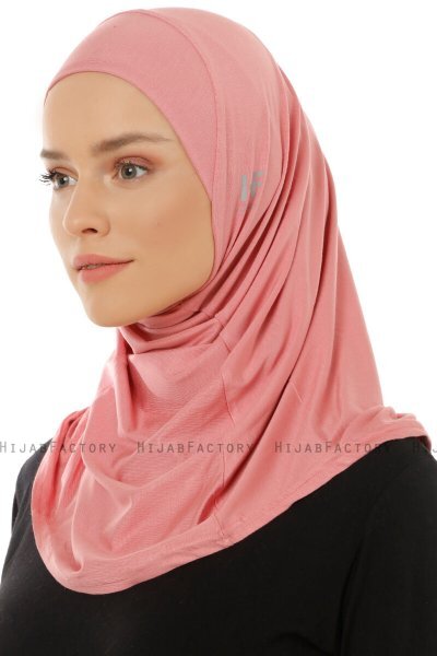 Hanfendy Plain Logo - Hijab One-Piece Rosa Scuro