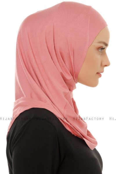 Hanfendy Plain Logo - Hijab One-Piece Rosa Scuro