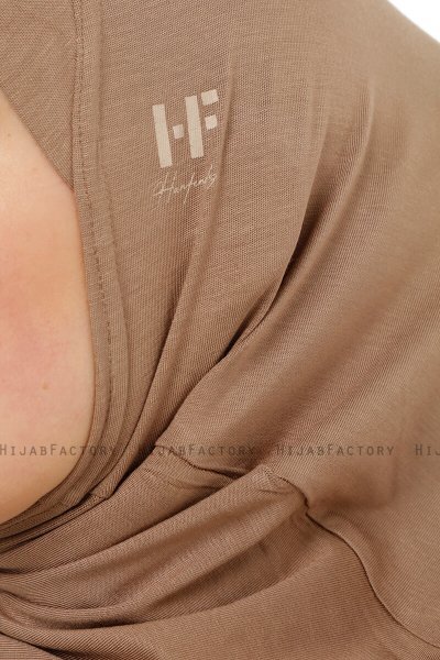 Hanfendy Cross Logo - Hijab One-Piece Taupe Scuro