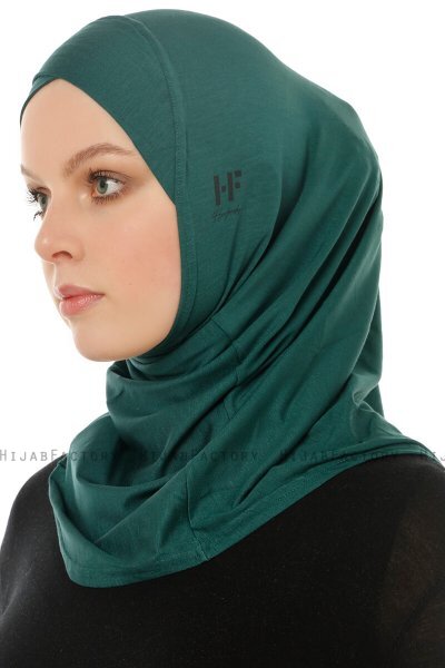 Hanfendy Cross Logo - Hijab One-Piece Verde Scuro