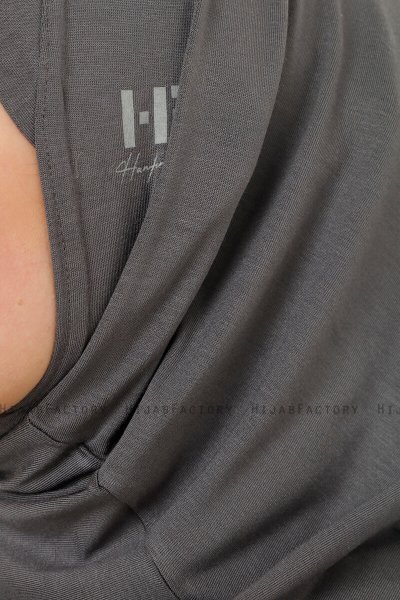 Hanfendy Cross Logo - Hijab One-Piece Grigio Scuro