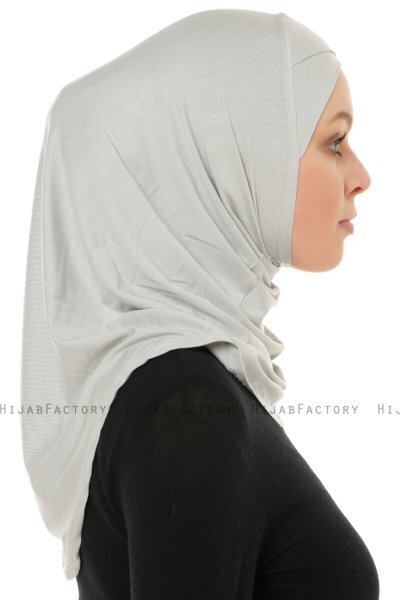 Hanfendy Cross Logo - Hijab One-Piece Grigio Chiaro