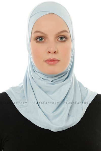 Hanfendy Cross Logo - Hijab One-Piece Baby Blue