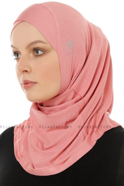 Hanfendy Cross Logo - Hijab One-Piece Rosa Scuro