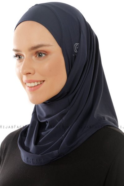 Micro Plain - Hijab One-Piece Blu Navy