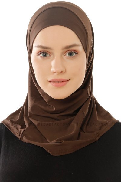 Micro Plain - Hijab One-Piece Marrone