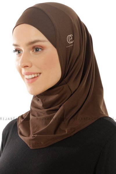 Micro Plain - Hijab One-Piece Marrone