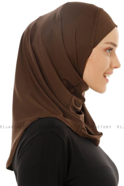 Micro Plain - Hijab One-Piece Marrone