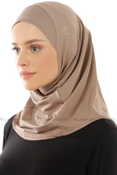 Micro Plain - Hijab One-Piece Taupe Scuro