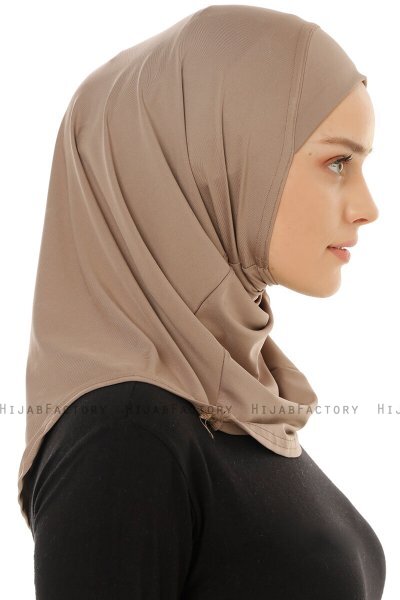Micro Plain - Hijab One-Piece Taupe Scuro