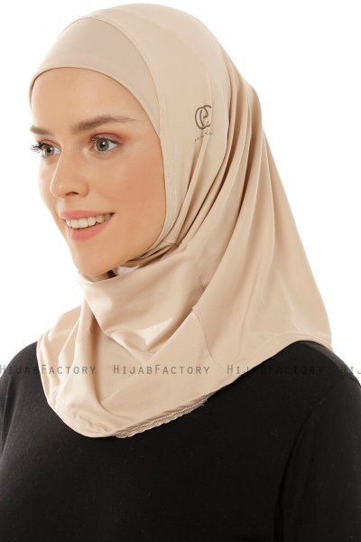 Micro Plain - Hijab One-Piece Taupe Chiaro