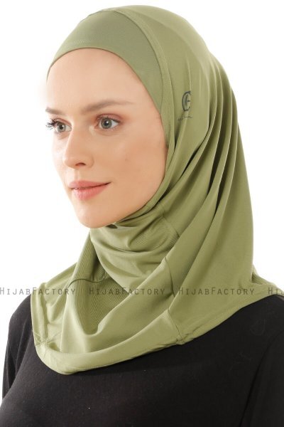 Micro Plain - Hijab One-Piece Verde Oliva