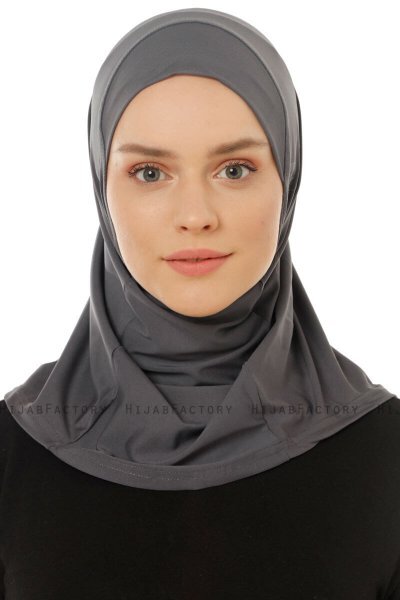Micro Plain - Hijab One-Piece Antracite