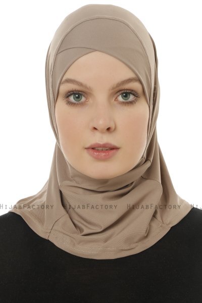 Micro Cross - Hijab One-Piece Taupe Scuro