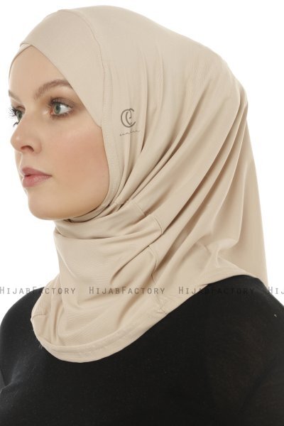 Micro Cross - Hijab One-Piece Taupe Chiaro