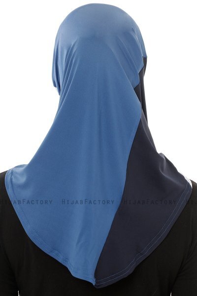 Esin - Hijab One-Piece Indaco & Bianca & Blu Navy