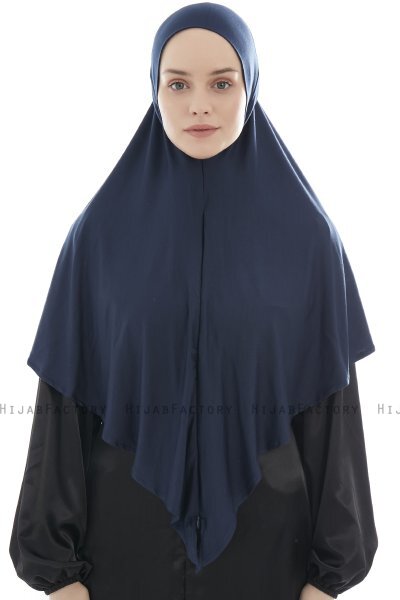  Ajda - Hijab Blu Navy Con Cerniera