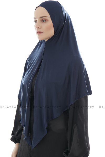  Ajda - Hijab Blu Navy Con Cerniera