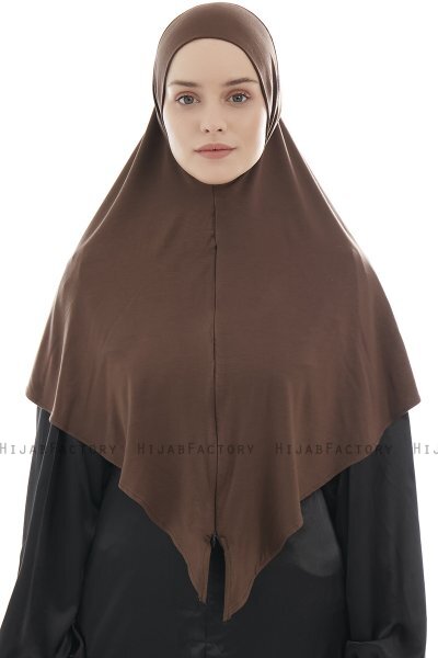 Ajda - Hijab Marrone Con Cerniera