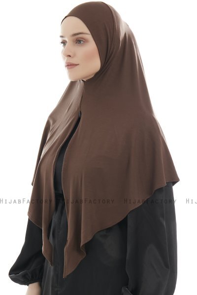 Ajda - Hijab Marrone Con Cerniera