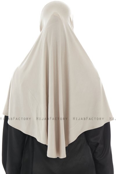  Ajda - Hijab Taupe Chiaro Con Cerniera