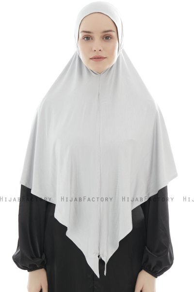  Ajda - Hijab Grigio Chiaro Con Cerniera